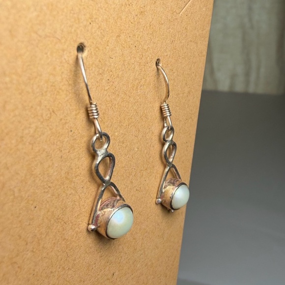 Bohemian 925 Sterling Silver Mother of Pearl Dangle - Picture 5 of 13